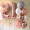 40 Inch Rose Gold 21 Number Balloons Giant Jumbo Huge 12 or 21 Foil Mylar Helium (Rose Gold 21)